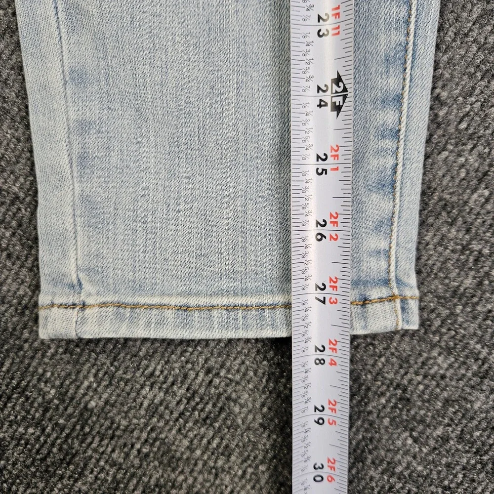 Judy Blue Boyfriend Fit Jeans Women's 0/ 24 Distressed Denim Light Wash Mid Rise - Picture 5 of 10